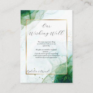 Tarjeta De Recepción Kelly Green Alcohol Ink Wike Well