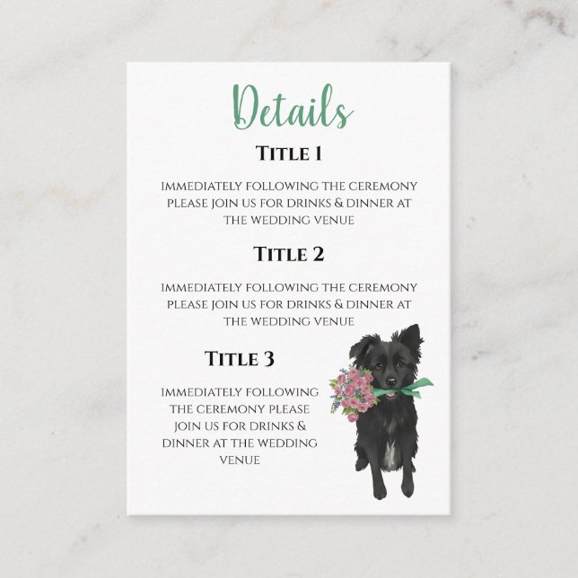 Tarjeta De Recepción Kendal Enclosure Card (Anverso)