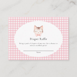 Tarjeta De Recepción Kitty Cat Pink Purr-fect Baby Girl Baby Shower