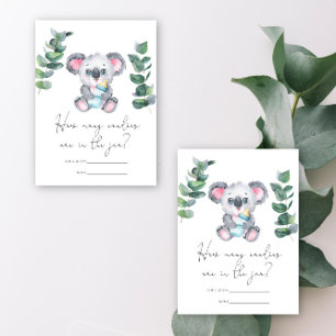 Tarjeta De Recepción Koala Oso ¿Cuántos caramelos hay en el frasco?