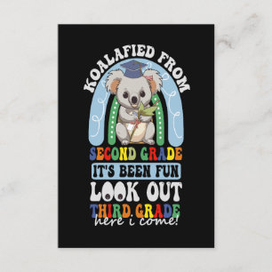 Tarjeta De Recepción Koalafied De 2º Grado Mirar De 3er Grado Koala