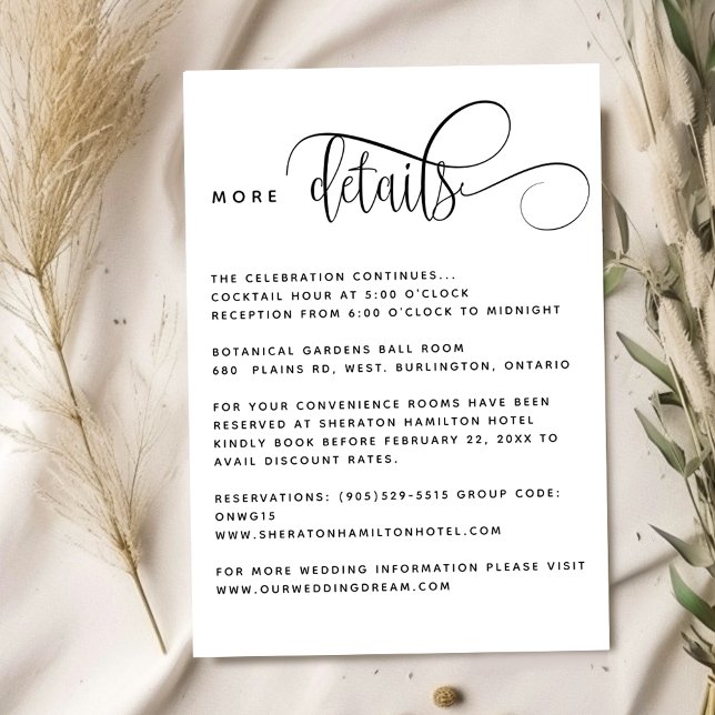 Tarjeta De Recepción Kraft, detalles de la información de invitado de B (Subido por el creador)