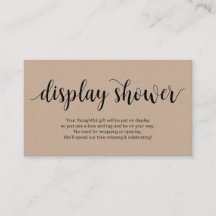 Kraft rústico moderno, guión negro, ducha de panta