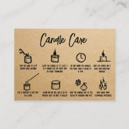 Tarjeta De Recepción Kraft Simple Candal Care Gracias Por Añadir Logo