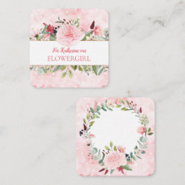 Tarjeta De Recepción La acuarela rosa será mi chica de flor