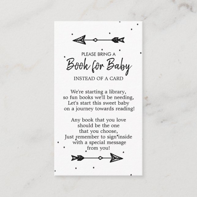 Tarjeta De Recepción La aventura comienza con un libro de flecha tribal (Anverso)