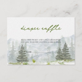 Tarjeta De Recepción La aventura comienza en las montañas Diaper Forest