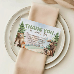 Tarjeta De Recepción La aventura espera ducha de bosque gracias