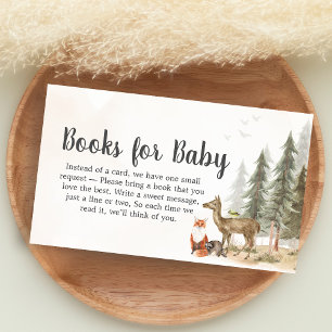 Tarjeta De Recepción La aventura espera Libros de ducha del bosque para