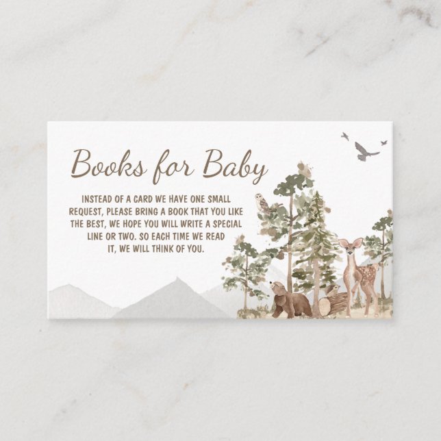 Tarjeta De Recepción La aventura espera los libros de animales de Woodl