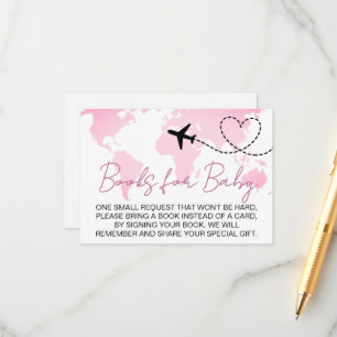 Tarjeta De Recepción La aventura espera los libros de Baby Shower para 