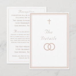 Tarjeta De Recepción La Boda Católica Refinada