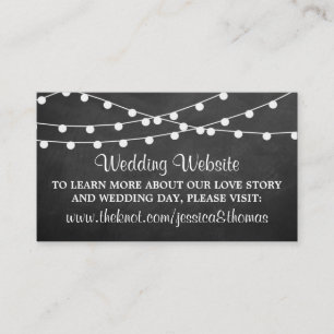 Tarjeta De Recepción La Cadena Se Ilumina En La Colección Boda Chalkboa