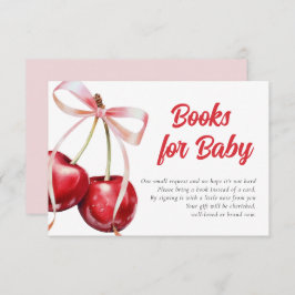 Tarjeta De Recepción La cereza en los mejores libros de Baby Shower par