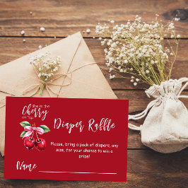 Tarjeta De Recepción La cereza roja en el paro superior del Baby Shower