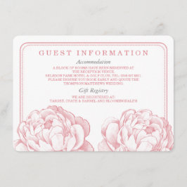 Tarjeta De Recepción La Colección de Boda Floral Peonía Bonita