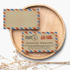 Tarjeta De Recepción La colección de Bodas de Airmail de época