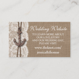 Tarjeta De Recepción La colección de Bodas de ancla náutica rusa