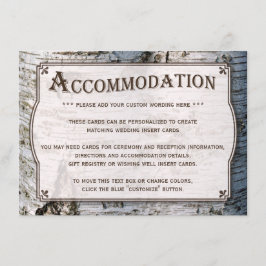 Tarjeta De Recepción La colección de Bodas de árbol de birch plateado y