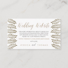 Tarjeta De Recepción La colección de Bodas de Fern Woodland monocroma