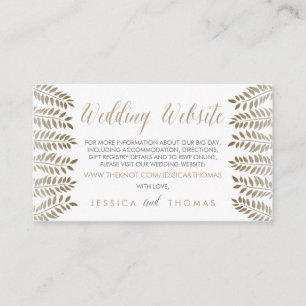 Tarjeta De Recepción La colección de Bodas de Fern Woodland monocroma