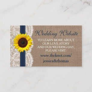 Tarjeta De Recepción La colección de Bodas de girasol ruso - Armada
