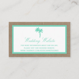 Tarjeta De Recepción La colección de bodas de palmeras tropicales