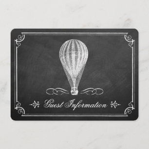 Tarjeta De Recepción La Colección de Bodas en Globo Aerostático de Piza