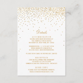 Tarjeta De Recepción La colección de Bodas Glam Gold Confetti