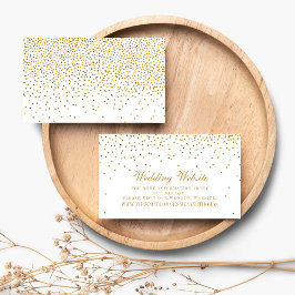 Tarjeta De Recepción La colección de Bodas Glam Gold Confetti