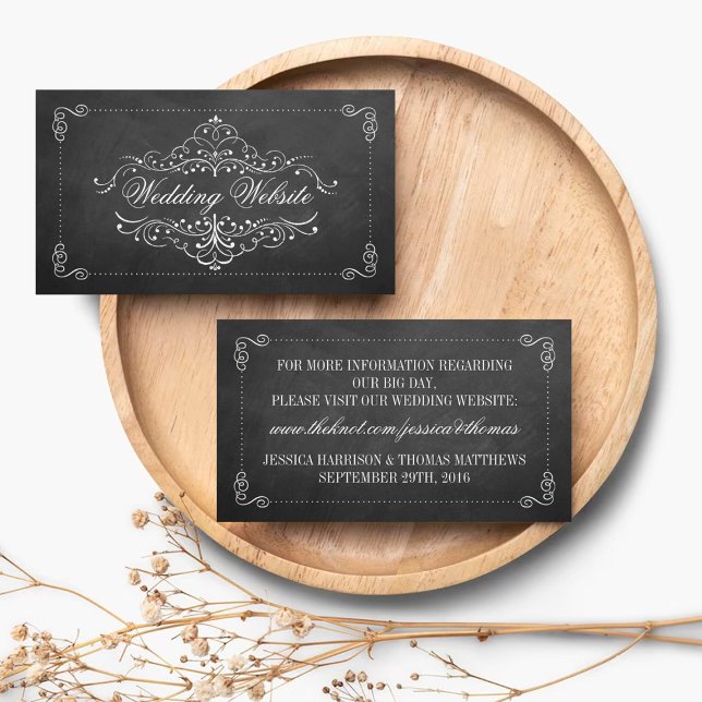 Tarjeta De Recepción La colección de Bodas Ornate Chalkboard (Subido por el creador)