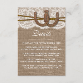 Tarjeta De Recepción La colección de Bodas rusos de la herradura