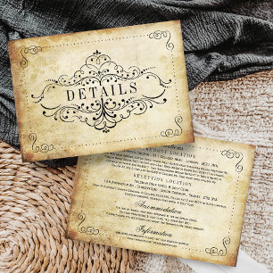 Tarjeta De Recepción La colección Ornate Flourish Vintage Wedding