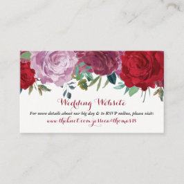 Tarjeta De Recepción La colección romántica de Bodas florales