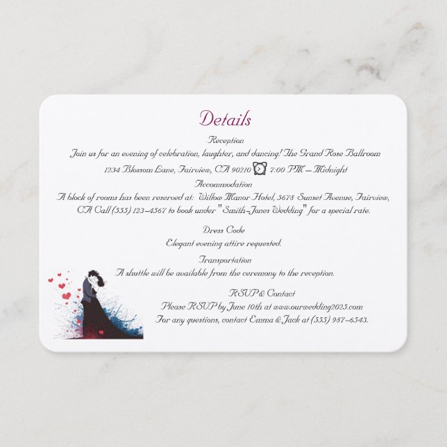 Tarjeta De Recepción La Dolce Vita Inspiración Francesa Clásica Años 40 (Anverso)