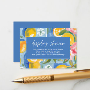 Tarjeta De Recepción La dolce vita lemon Bridal Ducha de ducha