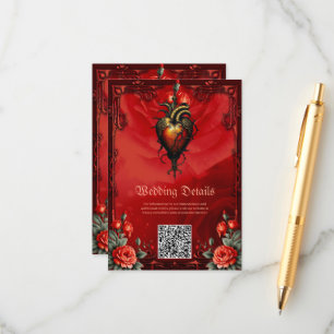 Tarjeta De Recepción La elegancia gótica del corazón