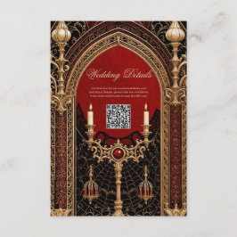 Tarjeta De Recepción La elegancia oscura del estilo gótico.