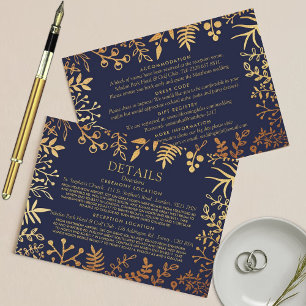 Tarjeta De Recepción La elegante colección de Bodas florales de la Mari