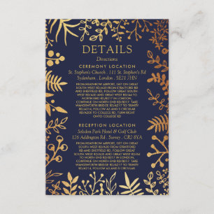 Tarjeta De Recepción La elegante colección de Bodas florales de la Mari