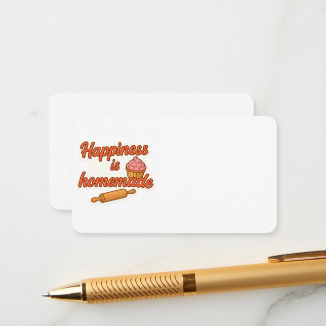 Tarjeta De Recepción La felicidad es Pegatina casero (Anverso/Reverso In Situ)