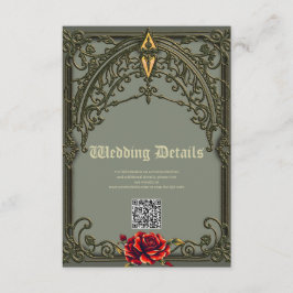 Tarjeta De Recepción La flor roja, la flor de afecto.