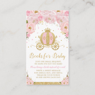 Tarjeta De Recepción La floral de la Princesa de Baby Shower trae un li