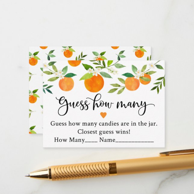 Tarjeta De Recepción La floral verde cutiata adivina cuántos juegos (Anverso/Reverso In Situ)