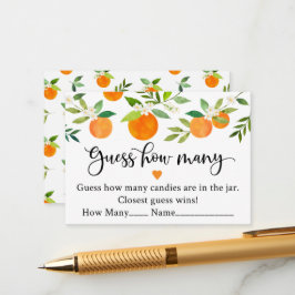 Tarjeta De Recepción La floral verde cutiata adivina cuántos juegos