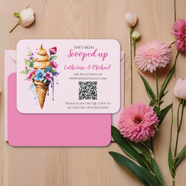 Tarjeta De Recepción La han sacado de la ducha de novia con helado (Subido por el creador)