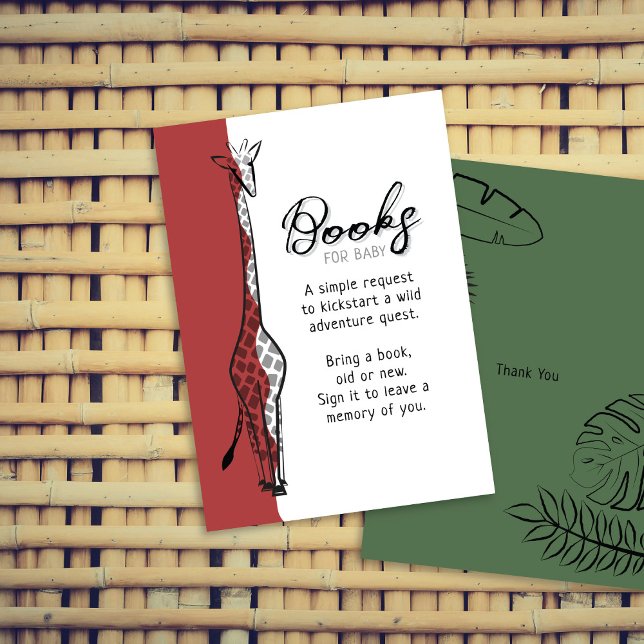 Tarjeta De Recepción La jirafa salvaje de Safari: libros rojos rojos ox (Subido por el creador)