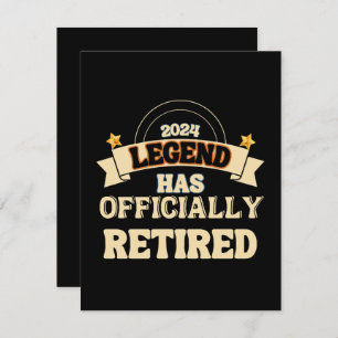 Tarjeta De Recepción La leyenda se ha retirado oficialmente