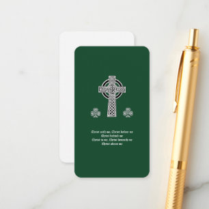 Tarjeta De Recepción La Lorica de la Oración de San Patricio (corta)