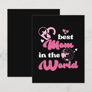 Tarjeta De Recepción La Mejor Mamá Del Mundo Día de la Madre